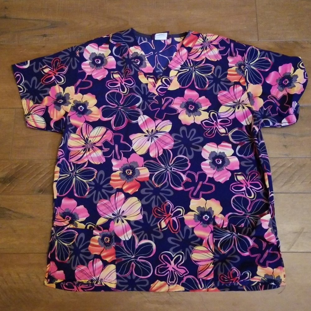 Womens silk scrubs top